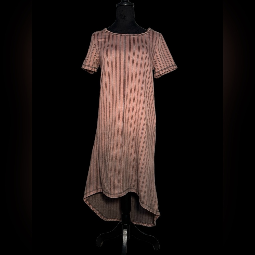 ODDY casual T-shirt dress, high low, gradient color